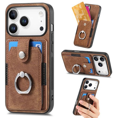 iPhone 17 Pro Max -puhelin kotelo, yksivärinen, korttipidikkeellä