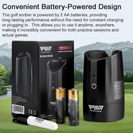 PGM Golf Elektrisk Scriber Bold Justeringslinje Markeringsværktøj Tyngdekraftsfordelingslinjefinder med 1 Pen Kompatibel med Golfudstyr