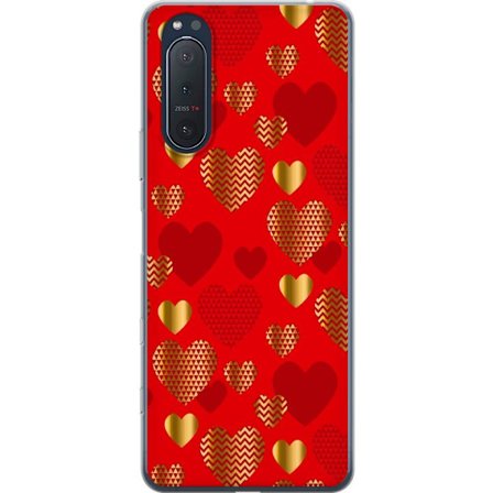 Kompatibelt Mobildeksel til Sony Sony Xperia 5 II GoldenHearts