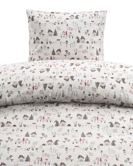 Sengetøjssæt Fingal Jul 2 dele Hvid