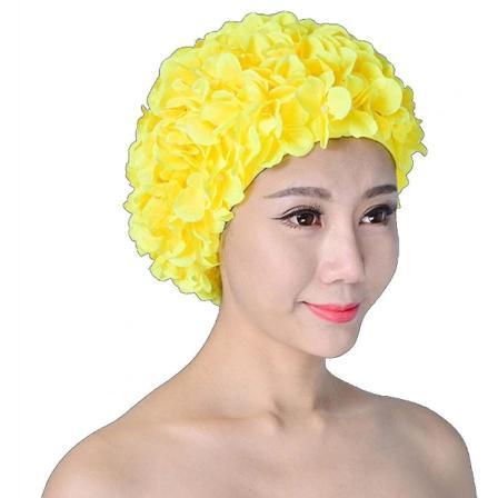 Petal Svømmehette Blomster 3D Blomst Vintage Svømmehette Mote