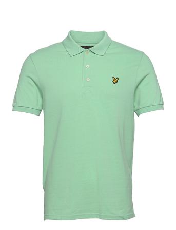 Plain Polo Shirt Polos Short-sleeved Vihreä Lyle & Scott