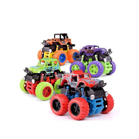 Stunt Swinging Big Foot Bil 1:64 – Tröghetsdriven 4WD Stötsäker Terrängleksaksbil för Barn