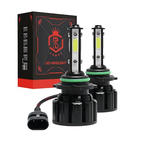 9006 Hb4 Led -ajovalopolttimot Muunnossarja Pitkät ja Lyhyet Valot Sumu 6500k Super Valkoinen