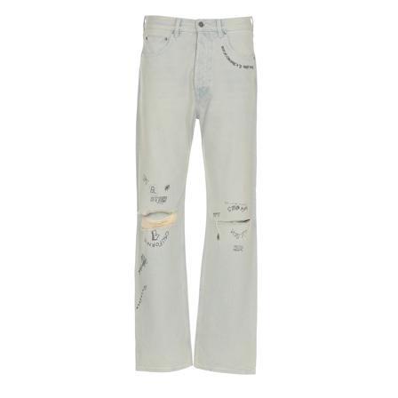Golden Goose, Straight Jeans Blauw, Heren, Maat:W32