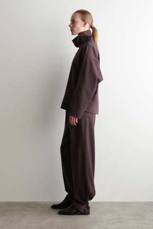 COS Femme Pantalon En Flanelle De Laine in Rouge