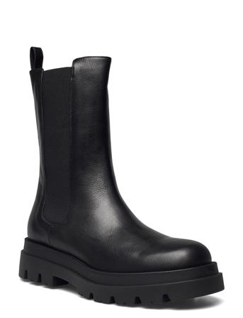 New Square Chunly Elastic Shoes Chelsea Boots Svart Apair