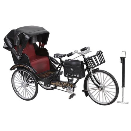 Samleobjekt 1:10 Miniatyr Trehjulssykkel Modell Jern Trehjuling Replikaer Vintage Skrivebordsdekorasjon Gave Til Voksne Grønn[D]