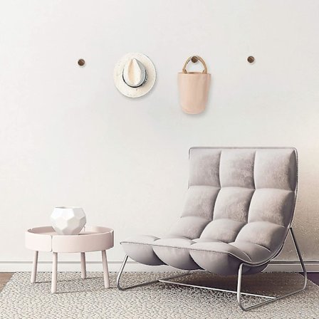 4-pack - Väggmonterad Modern Trä Klädhängare - Handgjorda Minimalistiska Träknoppar Kompatibla