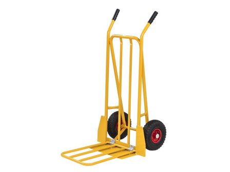 Magasinkärra luftgummihjul gul - Lyreco - Emballage och lagerutrustning - Lagerutrustning - Transportkärror