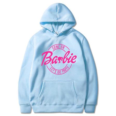 Barbie Movie Hettegenser Sweatshirt T-skjorte Pullover Par Hette Topp Blue 2XL
