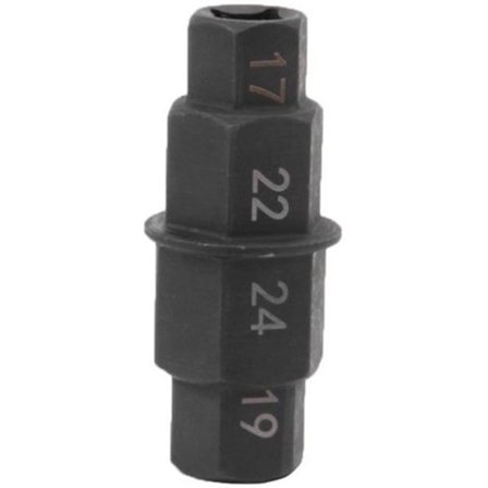 Motorcykel hjulaksel fjernelsesværktøj (17mm, 19mm, 22mm, 24mm), sekskantværktøj, motorcykel forhjulsnav bøsningsadapter