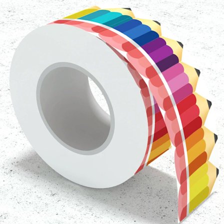 Blyant Tavle Kant, Fargerike Blyanter Kork Kant Tilbake-Til-Skolen Tavle Dekorasjoner Blyant Kant Trim