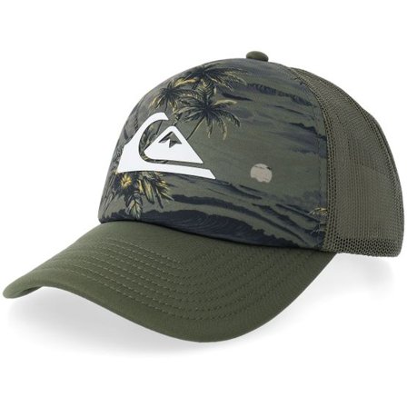 Quiksilver - Grön trucker Keps - Classic Foam M&w Camo Print Crucial Battle A-frame Trucker @ Hatstore