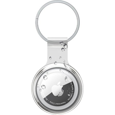 Airtag-holder kompatibel med Apple AirTags, vanntett, støvtett og kollisjonssikker Airtag-deksel nøkkelring med flerfarget gjennomsiktig myk TPU-