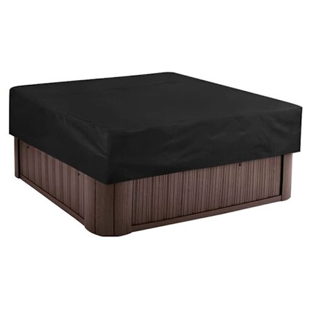 /EA/ Utomhus spa-filt fyrkantig SPA SPA SPA SPA ÖVERDRAG Vattentät i 190T polyestertyg, damm- och UV-beständig, svart, 220x220x90cm