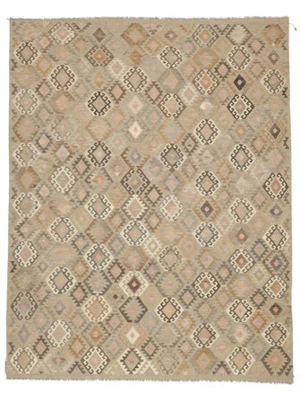 Hand Woven Kilim Afghan Old Style Rug 306X387 Orange/Brown