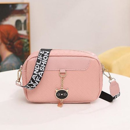 Trendy Damevesker Håndvesker Kvinner Høy Kvalitet Ensfarget Skuldervesker Temperament Liten Firkantet Veske Dameveske (FMY)