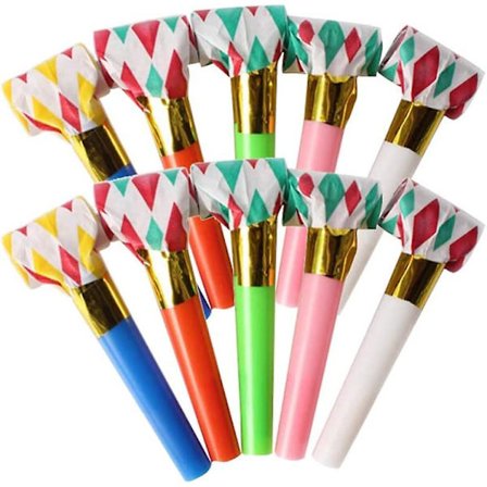 50 st Party Blåshorn Nyhet Party Blåsare Födelsedagsfest Visselpipor För Barn Småbarn Party Tillbehör (slumpmässig färg)