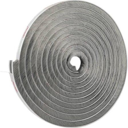 Selvklæbende børste tætningsliste, 6 M(l) X9 Mm(b) X 15mm(t), høj densitet filt dør børste liste til skydedør vindue garderobe forsegling