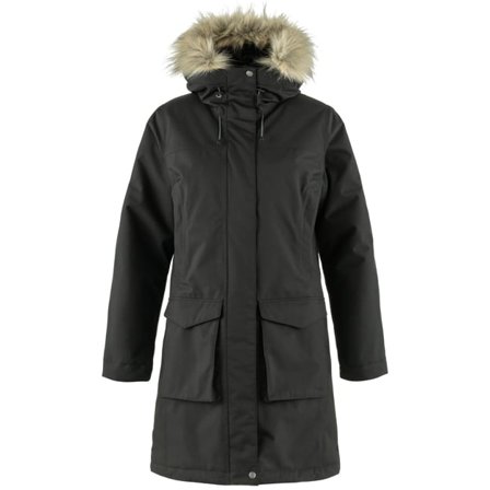 Fjällräven Women's Nuuk Lite Parka in Black/Schwarz, Primaloft | Size: XS