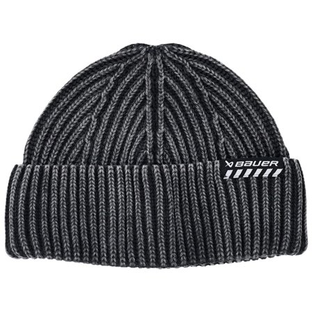 Bauer - Noir shortbeanie Bonnet - Ribbed Fisherman Beanie Black Short Beanie @ Hatstore
