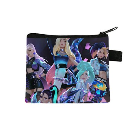 KPOP Witcher Piger Print Pung/Kortholder med Lynlås - 12