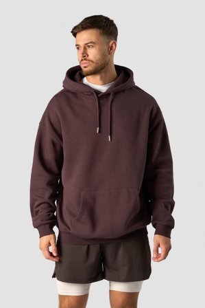 ICANIWILL - Everyday Relaxed Hoodie Center Logo Men Burgundy - Miehet - Treenivaatteet ICIW:ltä