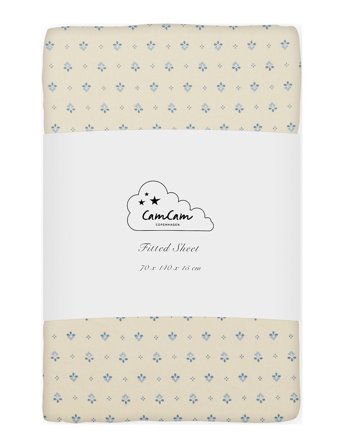 Cam Cam Copenhagen Sheet, Fitted, 70X140X15Cm - Cream - ONE SIZE