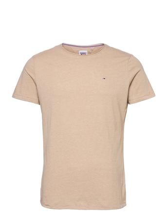Tjm Slim Jaspe C Neck T-shirt Beige Tommy Jeans