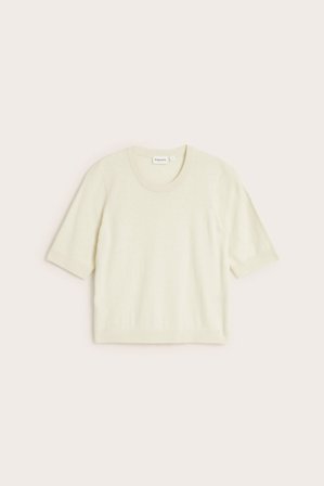 Kappahl | Sweter z dzianiny o drobnym splocie, z mieszanki wełny Offwhite S | Offwhite