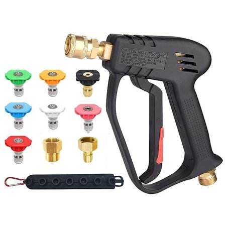 4000 PSI Højtryksvands pistol med 5 vanddysetips, bilvask