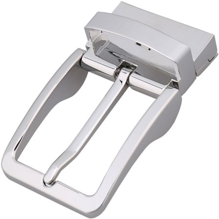 Udskifteligt Metal Vendbart Bæltespænde Til Mænd Antik Rektangulær Stiftspænde (Sølv)