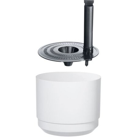 Kruka m långtidsbevattn. ø 25cm Vit Paulina