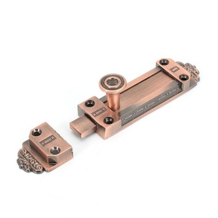 Dørlås Skyvedør Bolt Tønnelås 5TOMMEL KOBBERRØD