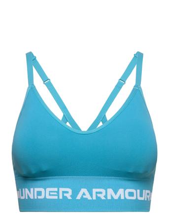 Ua Seamless Low Long Bra Lingerie Bras & Tops Sports Bras - ALL Blå Under Armour*Betinget Tilbud