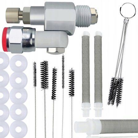 CleanShot Sprøyteventil Sett – Presis Kontroll | 10 Pakninger | 5 Renseborster | 2 Filtre 60 Mesh