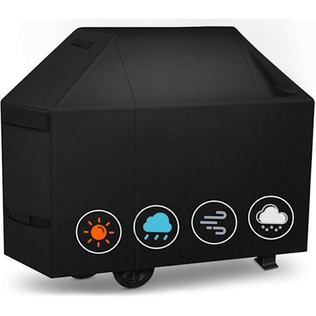 (Sort) Grill Cover - Oxford 420D - Vandtæt og Rivfast - 145x61x117cm