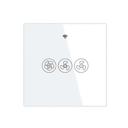 WiFi Smart Takvifte Lys Veggbryter, Smart Life/Tuya APP Fjernstyrt Variabel Hastighetskontroll, For og Hjem (EU)