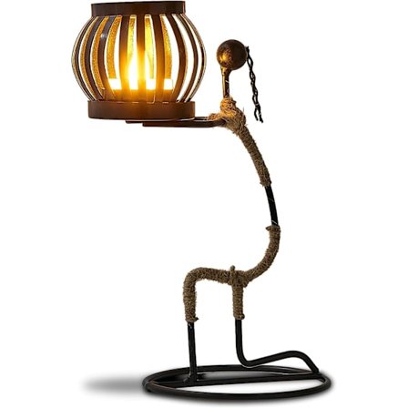 Metallisk telysestakeholder, lysestakefigurdekorasjon egnet for stue, julegave, bryllupsdekorasjon