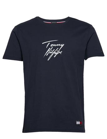 Cn Ss Tee Logo T-shirts Short-sleeved Blå Tommy Hilfiger