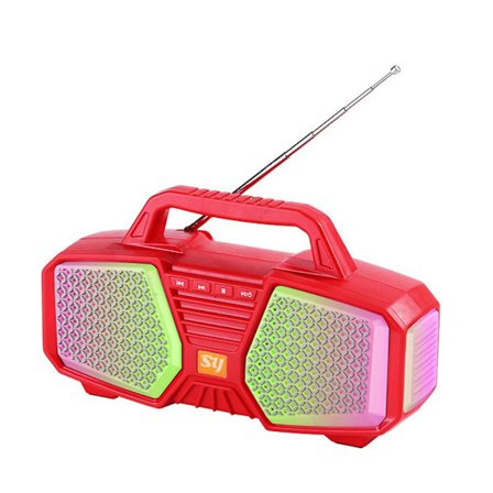 Bärbara lampor Bluetooth Audio Bärbara högtalare inomhus och utomhus DJ-ljud stereohögtalare, blinkande festlampor och FM-radio Bluetooth-högtalare B