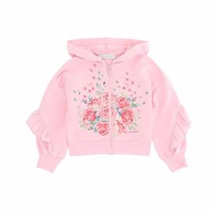 Monnalisa Pink Rose Print Hoodie 12 Years - Jumpers and knitwear - 12 years - Pink