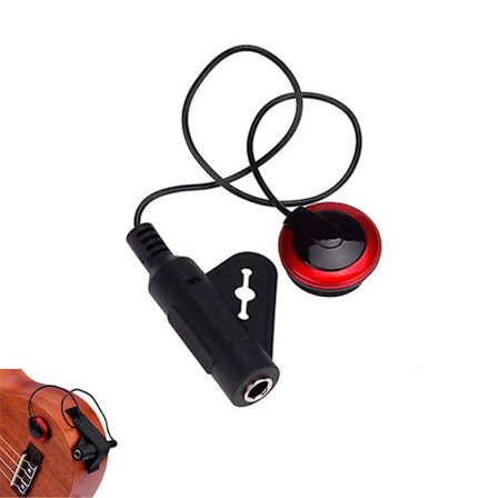 Akustisk piezo kontaktmikrofon pickup för gitarr fiol mandolin ukulele svart