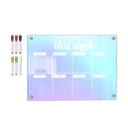 Magnetisk kalender Whiteboard Kylskåp Veckomånadsplanerare Kalender för kök Inköpslista Att göra-lista