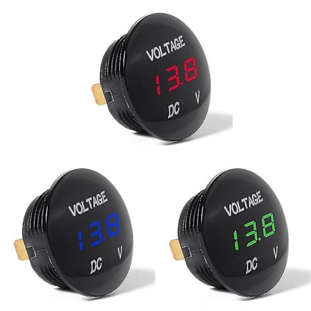 Auton LED 12-24V Akun Tilamittari Jännitemittari Lämpömittari