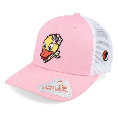 Unser Sandmännchen - Rose trucker Casquette - Schnatterinchen head Pink/White Trucker @ Hatstore
