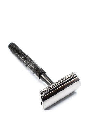 Parker 78R - Graphite - Unisex Textured Long Handle Three Piece Safety Razor With New Head - Silver - ONE SIZE