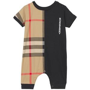 Kids - Burberry Black Lennox Checked Romper 3 Months - All in ones - 3 months - Black