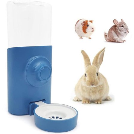 Lille kæledyrs vandflaske - Automatisk vanddispenser - Hamster vandflaske - 600ml vanddispenser - (Blå)